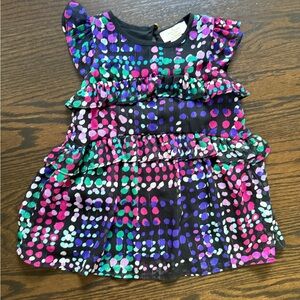 Kate Spade New York Toddler Girls Baby 2 Dotty Plaid Dress Ruffle Tier